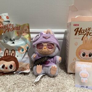 Authentic Labubu Have a Seat Purple ZiZi with outfit